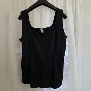 Ava & Viv Black Knit Tank Top